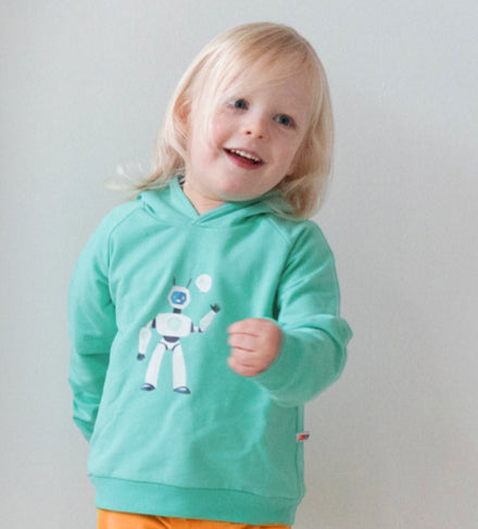 Hoodie mit Kapuze mit Print Robots